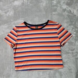 SHEIN Striped Crop Top Size XL